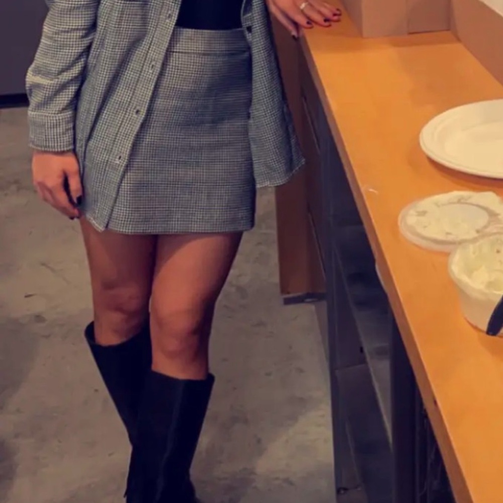 Abercrombie & Fitch Tweed Checked Skort